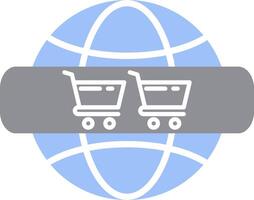 Online Shoping Flat Light Icon vector