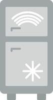 inteligente refrigerador plano ligero icono vector