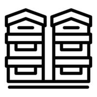 Area building icon outline vector. Castle building vector