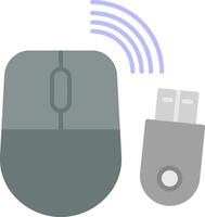 Wireless Mouse Flat Light Icon vector