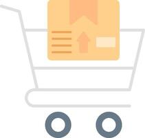 Shopping Cart Flat Light Icon vector