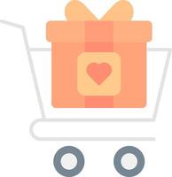 Shopping Cart Flat Light Icon vector