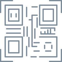 Qr Code Flat Light Icon vector