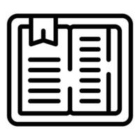 Online new book icon outline vector. Publish open data vector