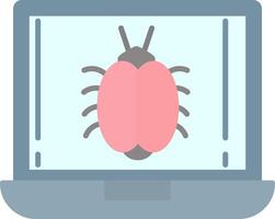 Bug Flat Light Icon vector