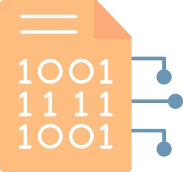 Encryption Data Flat Light Icon vector