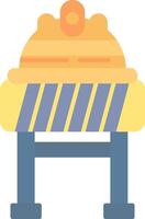 Roadblock Flat Light Icon vector