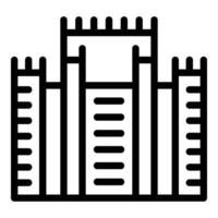 Castle city icon outline vector. Lisbon europe town vector