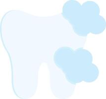 Tooth Foamy Flat Light Icon vector