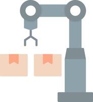 Industrial Robot Flat Light Icon vector