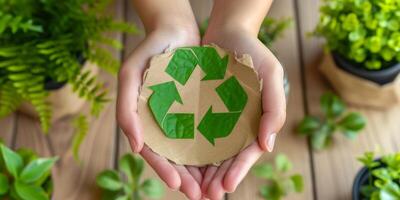 AI generated Witness the transition towards sustainable living with visuals of eco friendly practices. Zero waste lifestyles, inspire a commitment to making positive changes for a healthier planet photo