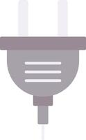 Power Plug Flat Light Icon vector