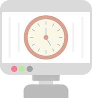 hora administración plano ligero icono vector