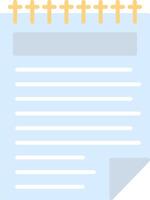 Note Flat Light Icon vector