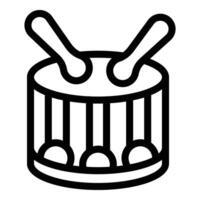 Baby play drums icon outline vector. Care children vector