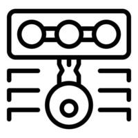Signal fail attack icon outline vector. Erase system vector