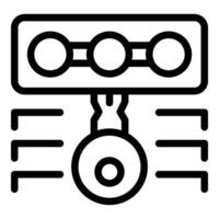 Signal fail attack icon outline vector. Erase system vector