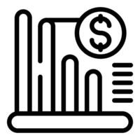 Data graph icon outline vector. Entry passcode vector