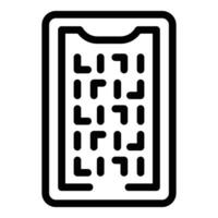 Digital key smartphone icon outline vector. Broken computer vector