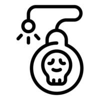 Bomb hacker attack icon outline vector. Signal passcode vector