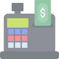 Cash Register Flat Light Icon vector