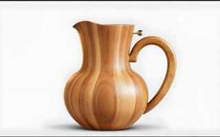 AI generated Beautiful Wooden Jug photo