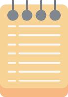 Notes Flat Light Icon vector