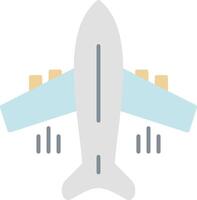 Flying Airplane Flat Light Icon vector
