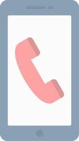 Phone Call Flat Light Icon vector