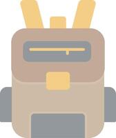 Backpack Flat Light Icon vector