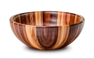 AI generated Beautiful Wooden Bowl photo