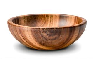 AI generated Beautiful Wooden Bowl photo