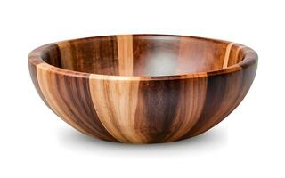 AI generated Beautiful Wooden Bowl photo