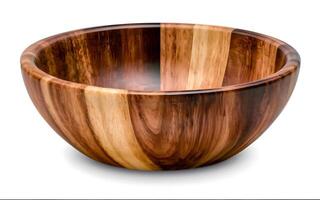 AI generated Beautiful Wooden Bowl photo