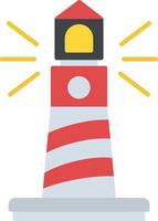 Lighthouse Flat Light Icon vector