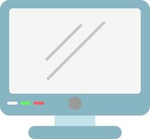 Monitor Flat Light Icon vector