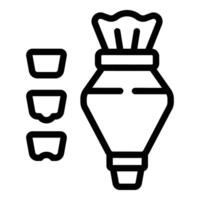 Cream cooking icon outline vector. Conical swirl vector