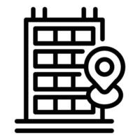 Apartment rent location icon outline vector. City business vector