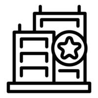 New building plan icon outline vector. Building agency vector