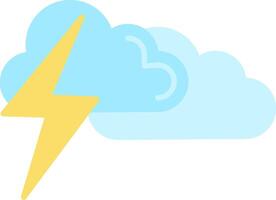 Thunder Flat Light Icon vector