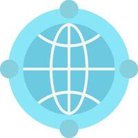 Globe Flat Light Icon vector