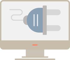 Plug Flat Light Icon vector