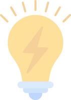 Light Bulb Flat Light Icon vector