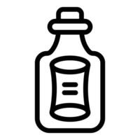 Paper empty bottle icon outline vector. Message marine vector