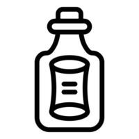 Paper empty bottle icon outline vector. Message marine vector