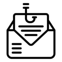 Mail crack data icon outline vector. Loss information vector