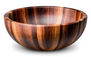 AI generated Beautiful Wooden Bowl photo