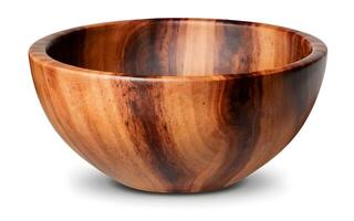 AI generated Beautiful Wooden Bowl photo