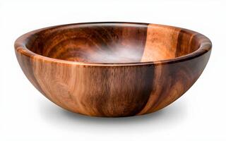 AI generated Beautiful Wooden Bowl photo
