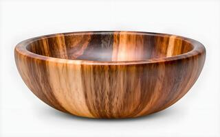 AI generated Beautiful Wooden Bowl photo